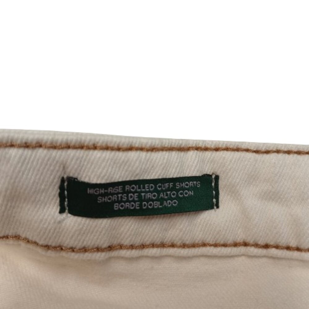 Women's High-Rise Rolled Cuff Jean Shorts - Wild Fable Off-White 12 NWT - Picture 11 of 11
